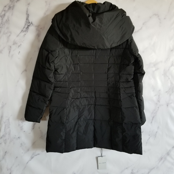 COLE HAAN Real Down Feather Black Coat - Picture 12 of 12